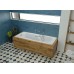 Чугунная ванна Эврика 170х75 с квадратными ручками и подголовником