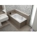 Чугунная ванна Каприз 120х70 с квадратными ручками (черные)