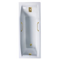 Чугунная ванна Wotte Forma 150х70 с квадратными ручками (золото)