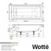 Чугунная ванна Wotte Line 160х70 с квадратными ручками (черные)